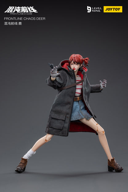 Joy Toy Frontline Chaos figure series continues in 1/12 Scale. Dressed in real cloth and stylish clothing, JoyToy Deer hunter figure is ready to run into battle with her weapon combos. 