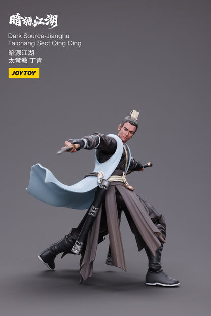 Joy Toy Dark Source JiangHu Taichang Sect Qing Ding figure is incredibly detailed in 1/18 scale. JoyToy, each figure is highly articulated and includes accessories. 