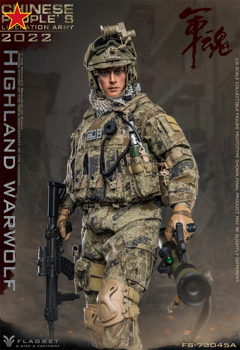 From Flagset, the Chinese People’s Liberation Army Highland Warwolf Attacker figure is highly detailed with amazing poseability. The 1/6 scale figure is dressed in a real fabric uniform and includes a wide selection of accessories. 