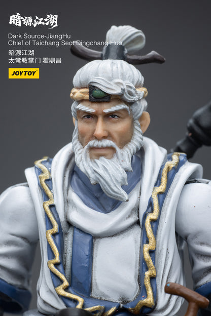 Joy Toy Dark Source Jianghu Chief of Taichang Sect Dingchang Huo figure is incredibly detailed in 1/18 scale. JoyToy, each figure is highly articulated and includes accessories. 