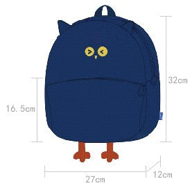 Casual Cute Plush Small Black Owl Backpack