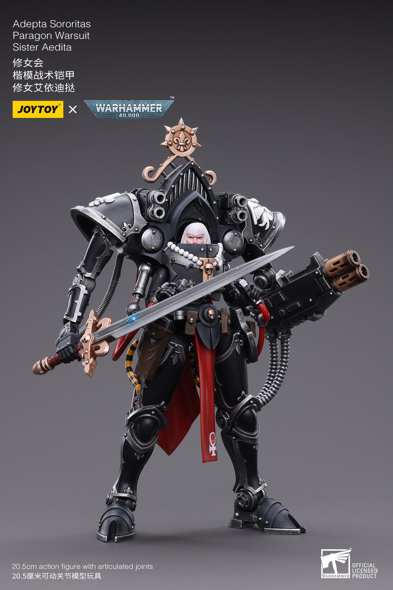 Joy Toy brings another figure from JoyToy Warhammer 40k Order of our Martyred Lady series to life. Each Joy Toy figure includes interchangeable hands and weapon accessories and stands between 4″ and 6″ tall.