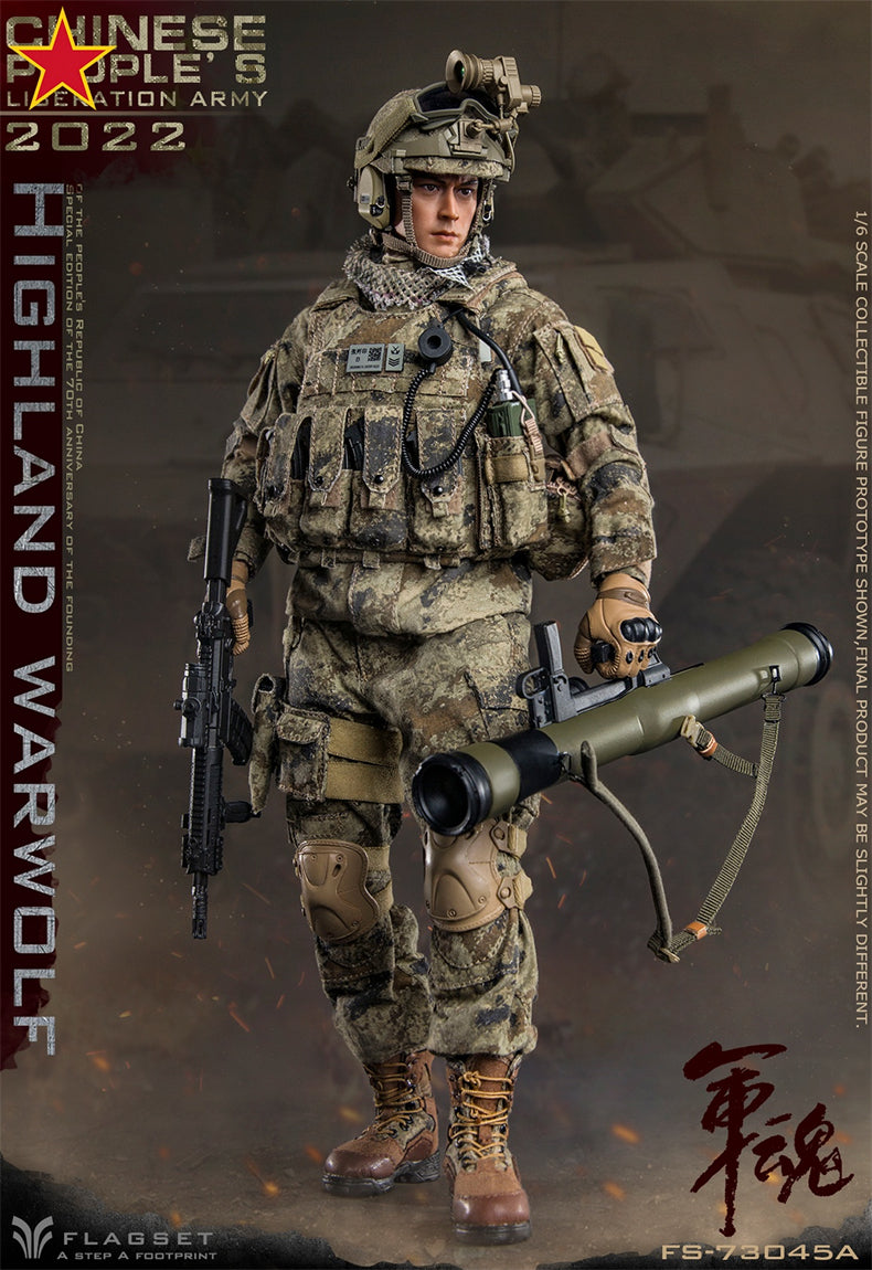 From Flagset, the Chinese People’s Liberation Army Highland Warwolf Attacker figure is highly detailed with amazing poseability. The 1/6 scale figure is dressed in a real fabric uniform and includes a wide selection of accessories. 
