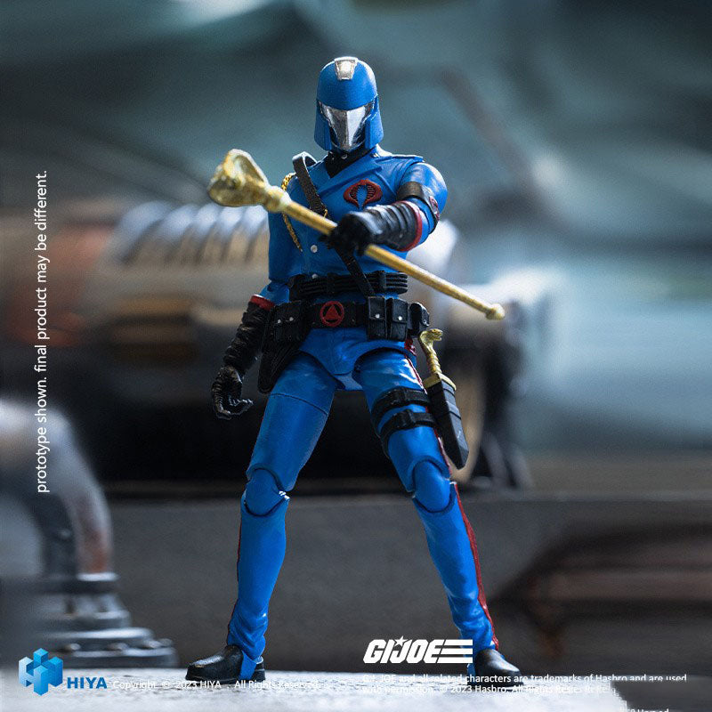 G.I. Joe Cobra Commander (Exquisite Mini) comes to life in 1/18 scale from Hiya Toys! This figure includes incredible articulation and detail for a figure of its scale.