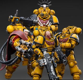 Joy Toy brings the Imperial Fists from Warhammer 40k to life with this new series of 1/18 scale figures. JoyToy, each figure includes interchangeable hands and weapon accessories and stands between 4″ and 6″ tall.