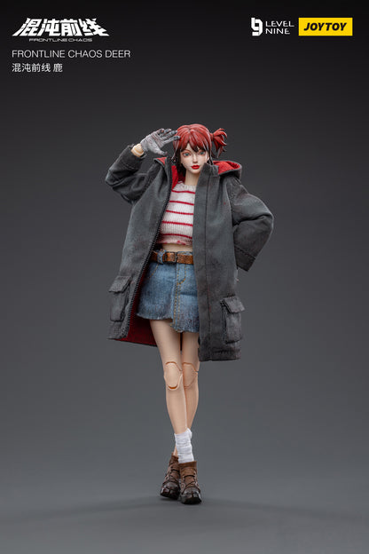 Joy Toy Frontline Chaos figure series continues in 1/12 Scale. Dressed in real cloth and stylish clothing, JoyToy Deer hunter figure is ready to run into battle with her weapon combos. 