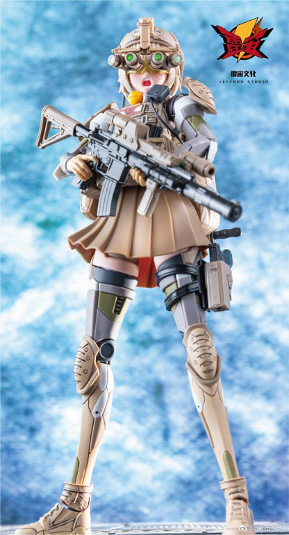 Leizhou Studio introductions the Tactical Girl Shitapeer Model Kit! This figure stands about 7.3 inches and features intricate details on a 1/9 scale and comes with equally-sized weapons and accessories.