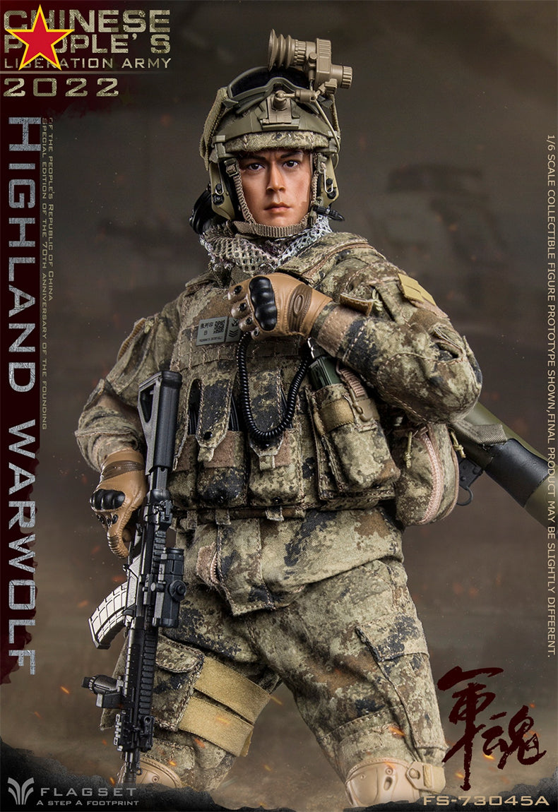 From Flagset, the Chinese People’s Liberation Army Highland Warwolf Attacker figure is highly detailed with amazing poseability. The 1/6 scale figure is dressed in a real fabric uniform and includes a wide selection of accessories. 