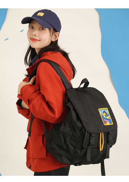Casual Cute Big Dinosaur Pilot Colour Block Backpack