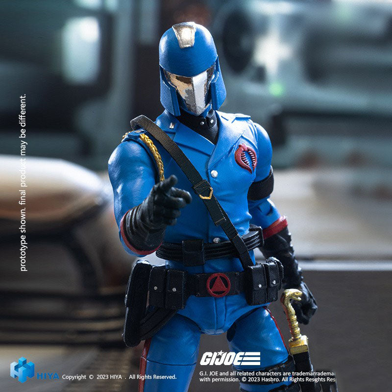 G.I. Joe Cobra Commander (Exquisite Mini) comes to life in 1/18 scale from Hiya Toys! This figure includes incredible articulation and detail for a figure of its scale.