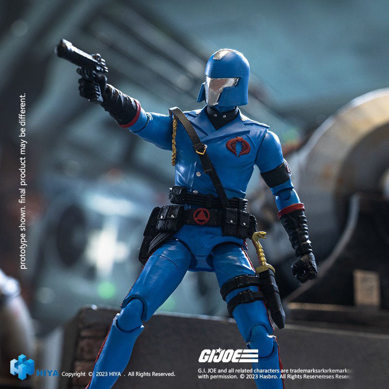 G.I. Joe Cobra Commander (Exquisite Mini) comes to life in 1/18 scale from Hiya Toys! This figure includes incredible articulation and detail for a figure of its scale.