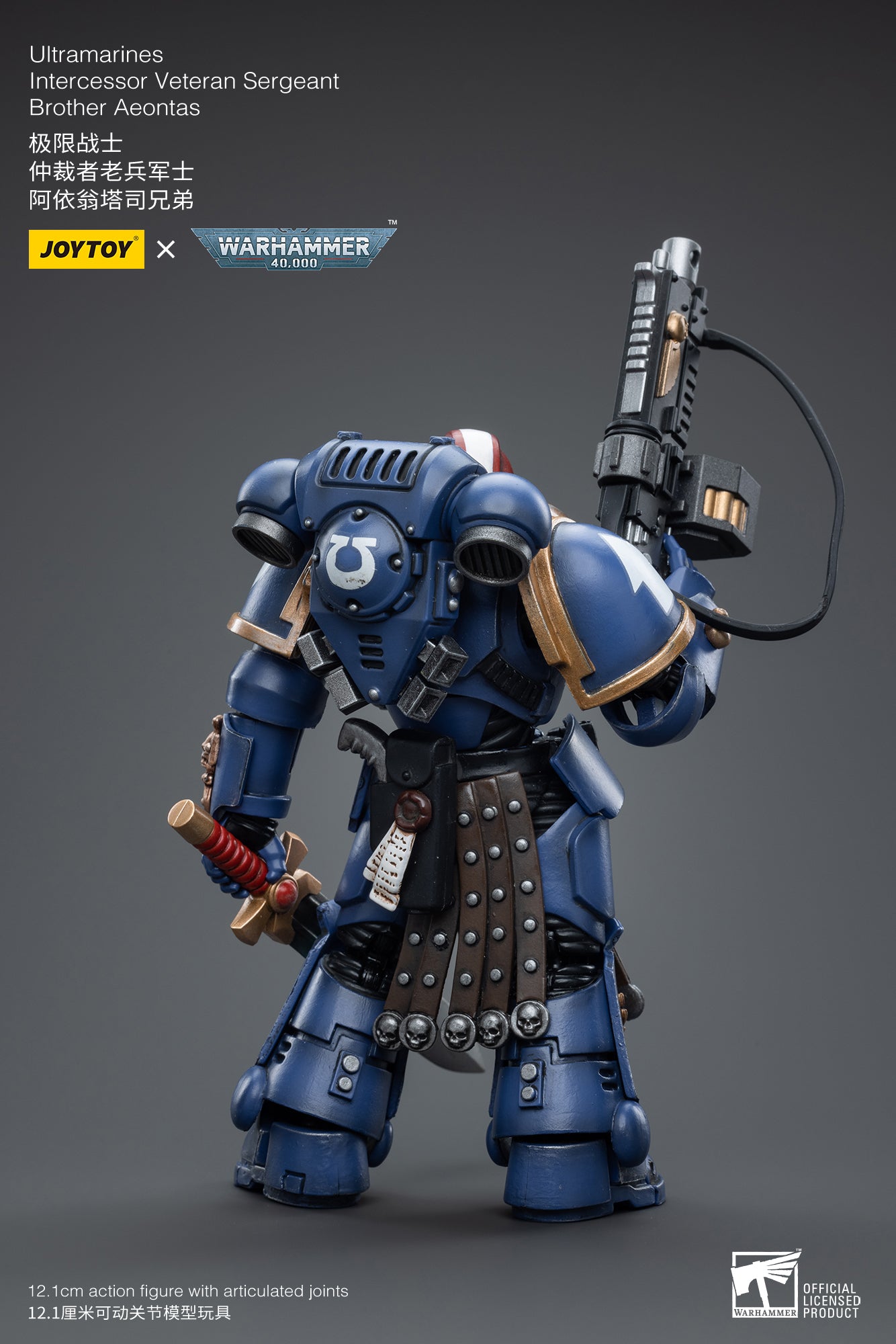 Space Marine Chapters in the Imperium of Man, JoyToy brings the Ultramarines Primaris Company from Warhammer 40k to life with this new series of 1/18 scale figures. Joy Toy figure includes interchangeable hands and weapon accessories and stands between 4″ and 6″ tall. Add this champion to your Warhammer 40K collection!