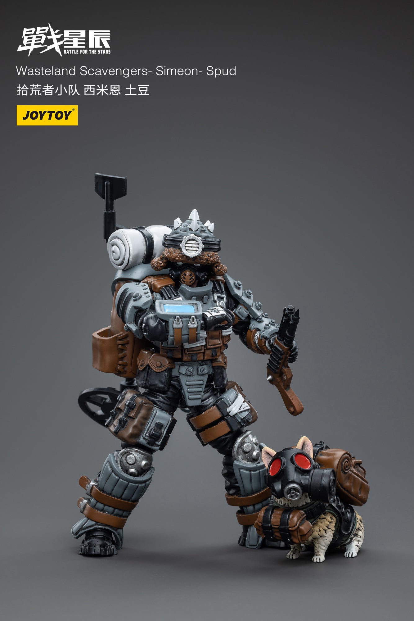 Joy Toy brings Battle for the stars Wasteland Scavengers 1/18 scale figures. JoyToy each figure includes interchangeable hands and weapon accessories and stands between 4" and 6" tall.