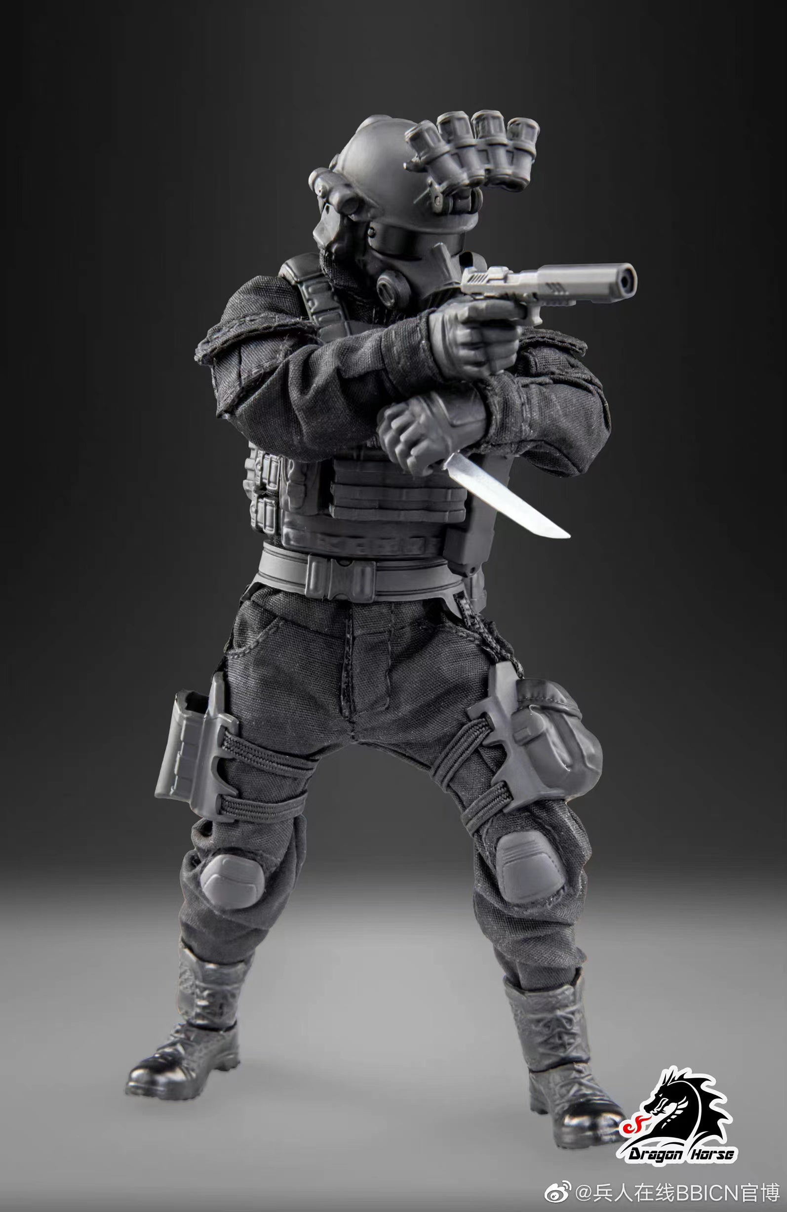 Perfect for any military collection the Dragon Horse SCP Foundation MTF Alpha-1 Red Right Hand 1/12 scale figure includes multiple accessories and is ready for battle.