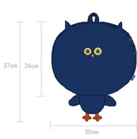 Casual Cute Plush Black Owl Shaped Bag/ Backpack for school/ kids/ girls, suitable for travelling, going to school or casual hang out with friends. 