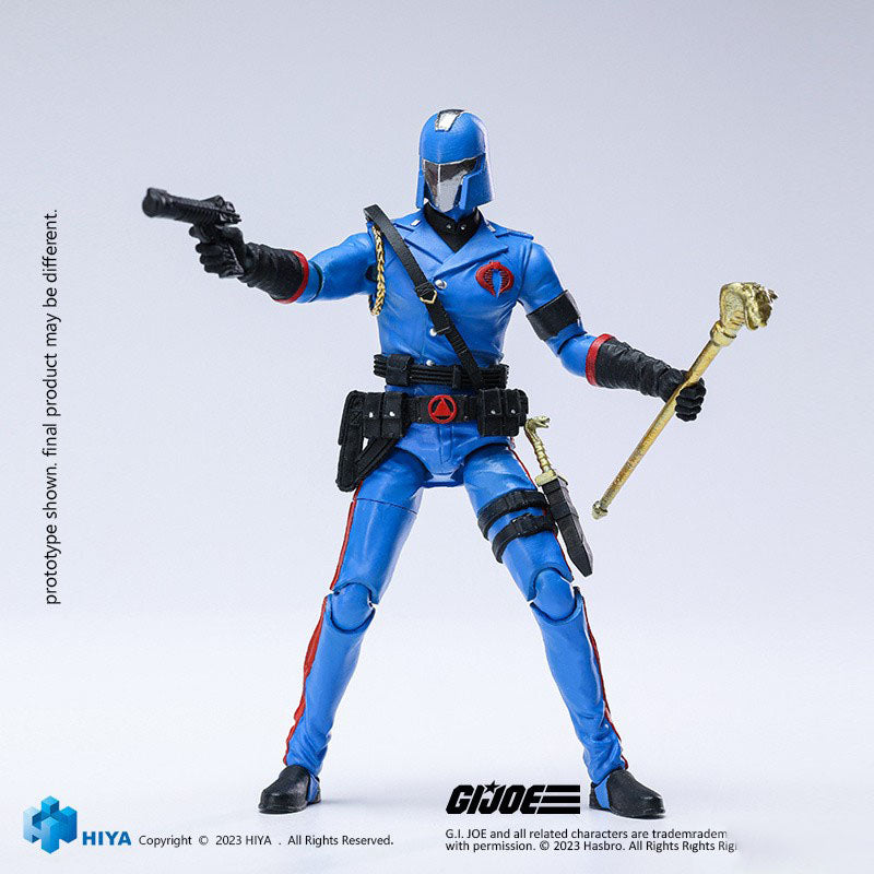 G.I. Joe Cobra Commander (Exquisite Mini) comes to life in 1/18 scale from Hiya Toys! This figure includes incredible articulation and detail for a figure of its scale.