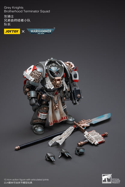 Joy Toy Bring in the Grey Knights Brotherhood Terminator Squad to come help out your Joy Toy Warhammer 40K collection. This JoyToy set of 4 includes Captain, Flagman, Paladin and Team member. 