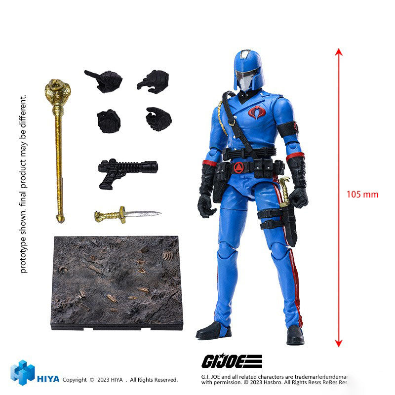 G.I. Joe Cobra Commander (Exquisite Mini) comes to life in 1/18 scale from Hiya Toys! This figure includes incredible articulation and detail for a figure of its scale.