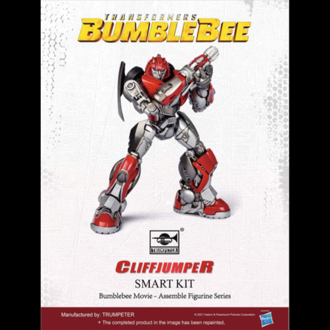 From Trumpeter comes the Transformers Cliffjumper model kit! This model kit is comprised of pre-painted pieces. When complete Cliffjumper will stand 3.5 inches tall and features a great range of articulation.