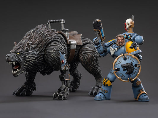 From Joy Toy, the Mountains of the Maelstrom come the legendary Space Wolves Thunderwolf, Cavalry Bjane and Frode ride into battle on his giant wolf as a detailed 1/8 scale figure. Each JoyToy figure includes interchangeable hands and weapon accessories and stands between 4" and 6" tall.