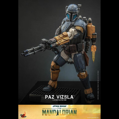 Paz Vizsla is a brawny warrior encased in the strongest beskar armor. A descendant of the esteemed House Vizsla, he comes from a long line of leaders spanning the centuries.  In anticipation to the debut of the new season of The Mandalorian™ live action series, Hot Toys is excited to officially present the 1/6th scale Paz Vizsla collectible figure!