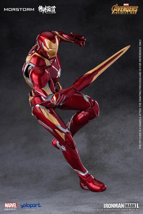 Build your own Eastern Model Morstorm Iron Man MK50 suit with this 1/9 scale model kit from Yolopark. This impressive model kit features a deep variety of option to customize Iron Man with and in high detail as well. 