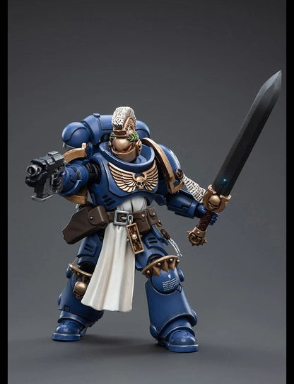 Joy Toy brings the Ultramarines, regarded as one of the strongest Space Marine Chapters, from Warhammer 40k to life with this new series of 1/18 scale figures! Highly disciplined and courageous warriors, the Ultramarines have remained true to the teachings of their Primarch Roboute Guilliman for 10,000 standard years. Each figure typically includes interchangeable hands and weapon accessories and stands between 4" and 6" tall.