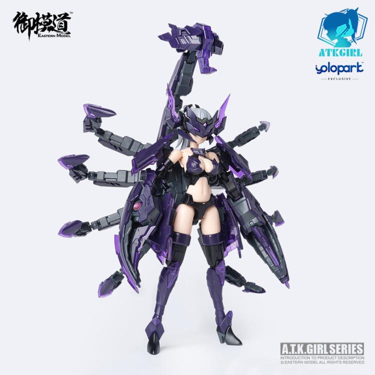 Add to your Eastern Model Hobby Max 1/12 Scale model kit collection with this Scorpion Serket inspired  Machine A.T.K. Girl! With the included stand and accessories you can create endless, action-packed scenes.