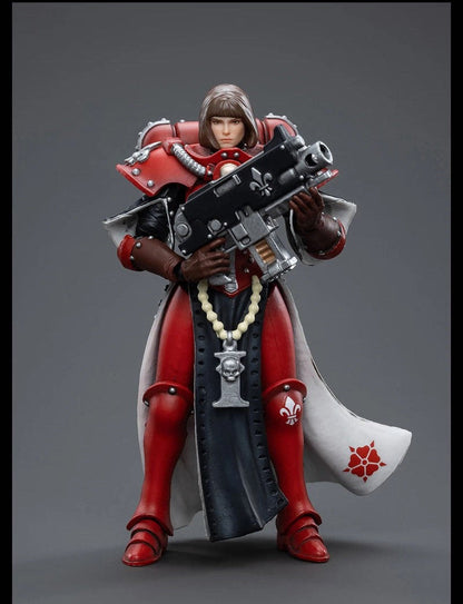 Joy Toy brings the Adepta Sororitas, also known as the Sisters of Battle, from Warhammer 40k to life with this new series of 1/18 scale figures! An all-female subdivision of the Ecclesiarchy religious organization, these warriors serve as the organization's fighting arm and mercilessly root out corruption. Each figure typically includes interchangeable hands and weapon accessories and stands between 4" and 6" tall.