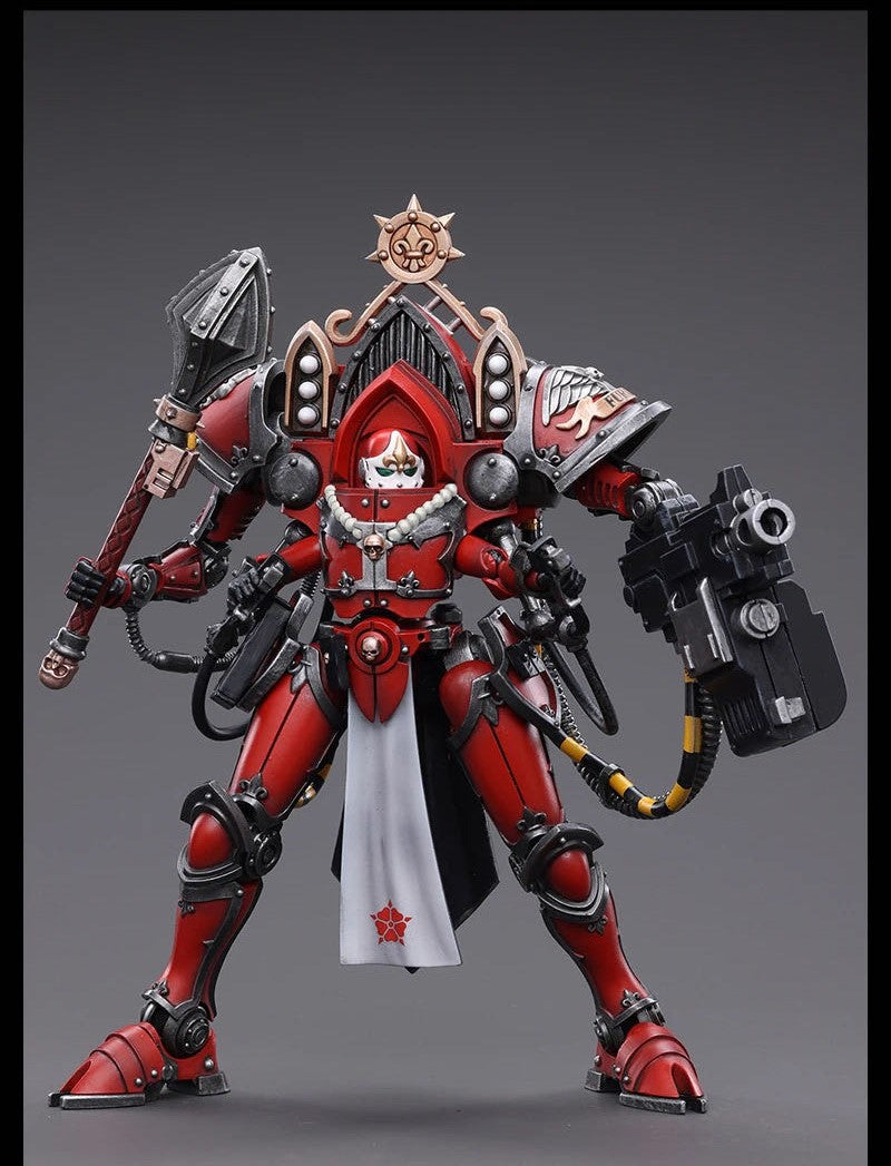 Joy Toy brings the Adepta Sororitas, also known as the Sisters of Battle, from Warhammer 40k to life with this new series of 1/18 scale figures! An all-female subdivision of the Ecclesiarchy religious organization, these warriors serve as the organization's fighting arm and mercilessly root out corruption. Each figure typically includes interchangeable hands and weapon accessories and stands between 4" and 6" tall.