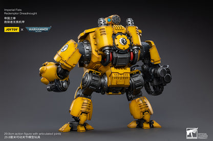 Joy Toy Warhammer 40K Imperial Fists Redemptor Dreadnought 1/18 Scale Figure. Redemptor dreadnoughts are more advanced than other dreadnoughts, using more powerful technology. JoyToy More powerful and more agile than the average dreadnought, these creations can change the tide of battle as soon as they're deployed. 