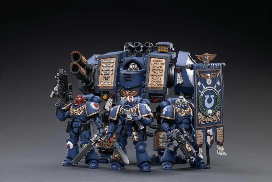 The most elite of the Space Marine Chapters in the Imperium of Man, Joy Toy brings the Ultramarines from JoyToy Warhammer 40k to life with this new series of 1/18 scale figures.