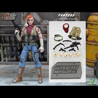 Valaverse is excited to introduce Pandora to the premium action figure line, Action Force. Pandora features over 30 points of articulation, multiple accessories, and an Action Force display stand to place her anywhere.