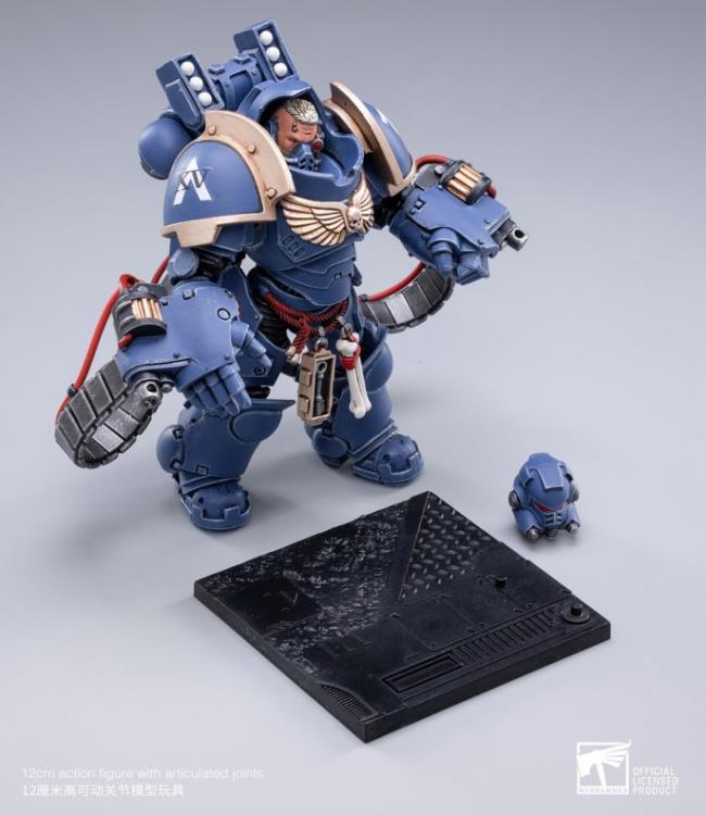 Joy Toy brings the Aggressors to life with this set of Warhammer 40K Ultramarines Aggressors box of 3 figures. The JoyToy Ultramarines are the most elite of the Space Marine Chapters in the Imperium of Man. Recreate the most important battles with this set of highly disciplined and courageous warriors.