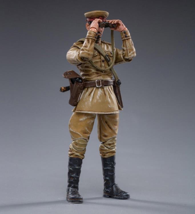 From Joy Toy, this WWII Soviet Officer figure is incredibly detailed in 1/18 scale. JoyToy figure is highly articulated and includes weapon accessories as well as several pieces of removable gear.