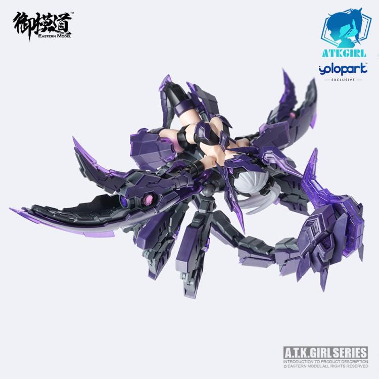 Add to your Eastern Model Hobby Max 1/12 Scale model kit collection with this Scorpion Serket inspired  Machine A.T.K. Girl! With the included stand and accessories you can create endless, action-packed scenes.