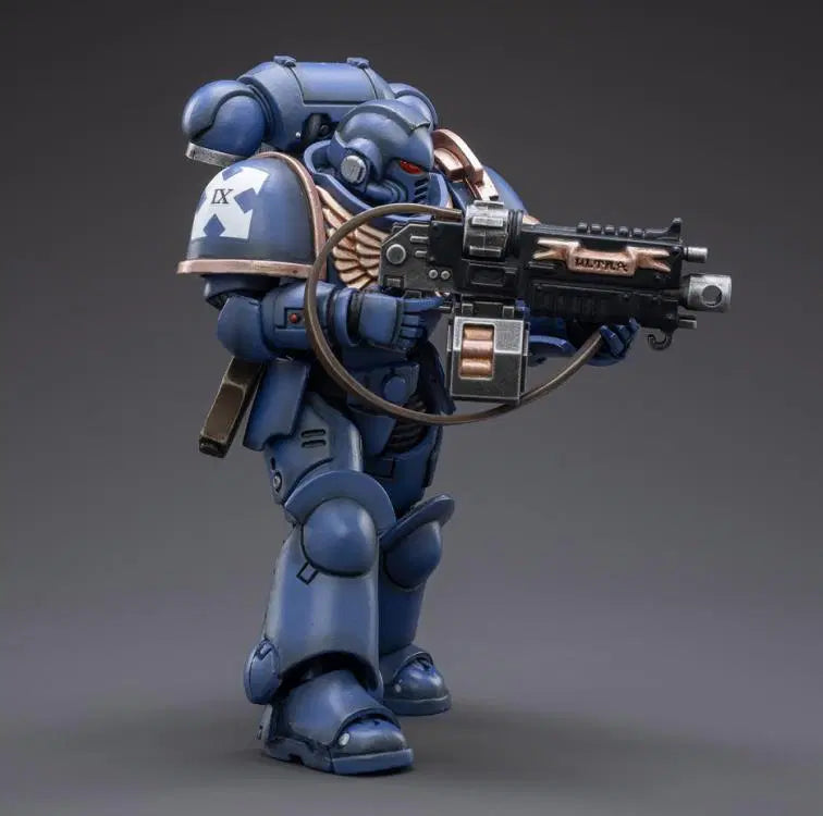 The most elite of the Space Marine Chapters in the Imperium of Man, Joy Toy brings the Ultramarines from Warhammer 40k to life with this new series of 1/18 scale figures. JoyToy Outrider Squads rove in advance of the main Space Marine lines, guarding flanks of larger formations or hunting down enemy infiltrators.