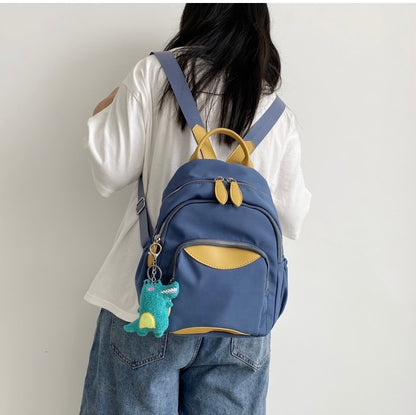 Casual mini cute backpack with crocodile accessory