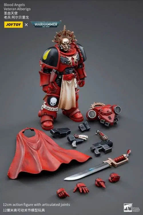 Joy Toy Blood Angels from Warhammer 40k to life with this new series of 1/18 scale figures. JoyToy Blood Angels Veteran Vigna is ready for a fight with his sword in hand. JoyToy, each figure includes interchangeable hands and weapon accessories and stands between 4″ and 6″ tall.