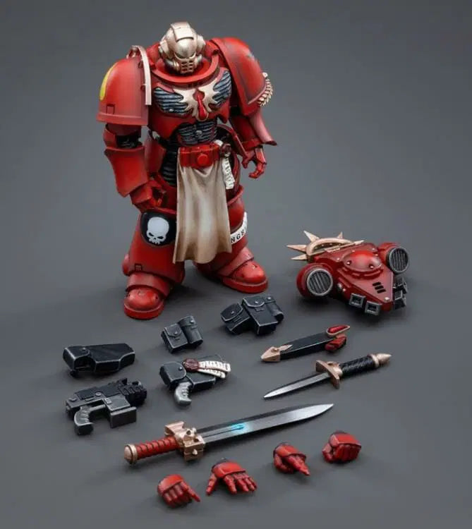 Joy Toy Blood Angels from Warhammer 40k to life with this new series of 1/18 scale figures. JoyToy Blood Angels Veteran Vigna is ready for a fight with his sword in hand. JoyToy, each figure includes interchangeable hands and weapon accessories and stands between 4″ and 6″ tall.