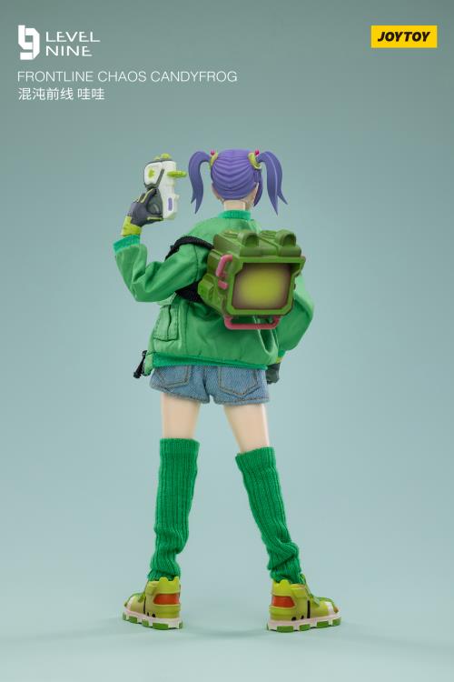 Joy Toy Frontline Chaos figure series continues in 1/12 Scale. Dressed in real cloth and stylish clothing, JoyToy Candyfrog Hacker figure is ready to run into battle with her trusty headset, backpack and weapon combos. 