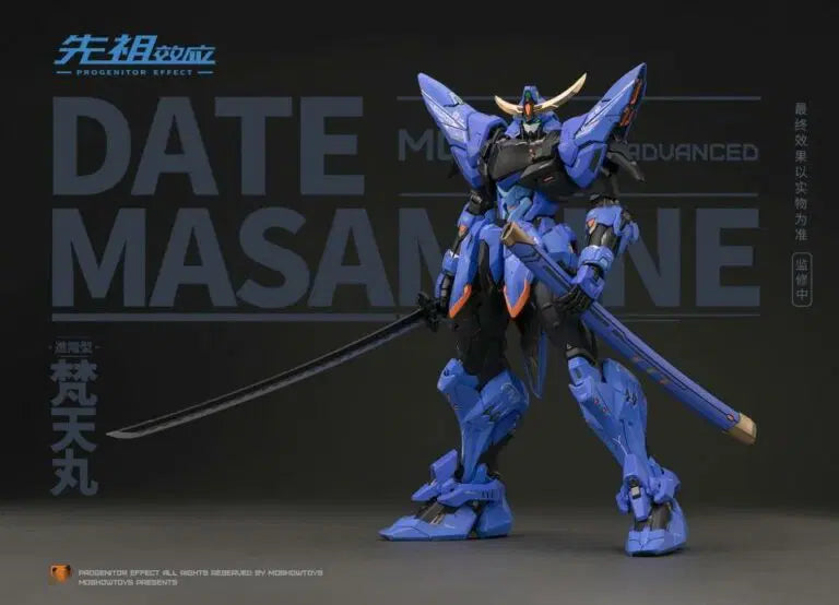 From the MOSHOWTOYS original work "PROGENITOR EFFECT" comes the next original armored model MCT-J03 Date Masamune Brahma Maru Mecha. The model features articulated joints with a wide range of articulation, making it easy to create all kinds of poses.   