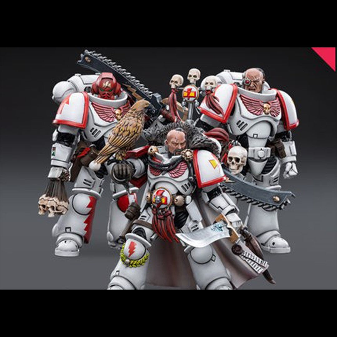 Joy Toy brings the White Scar Primaris Intercessors from Warhammer 40k to life with this new series of 1/18 scale figures. JoyToy figure includes interchangeable hands and weapon accessories and stands between 4" and 6" tall.