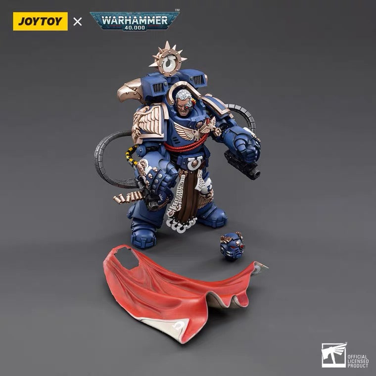 Joy Toy brings the Ultramarines Chapter Master from Warhammer 40k to life with this new series of 1/18 scale figures. JoyToy includes interchangeable hands and weapon accessories and stands between 4" and 6" tall.