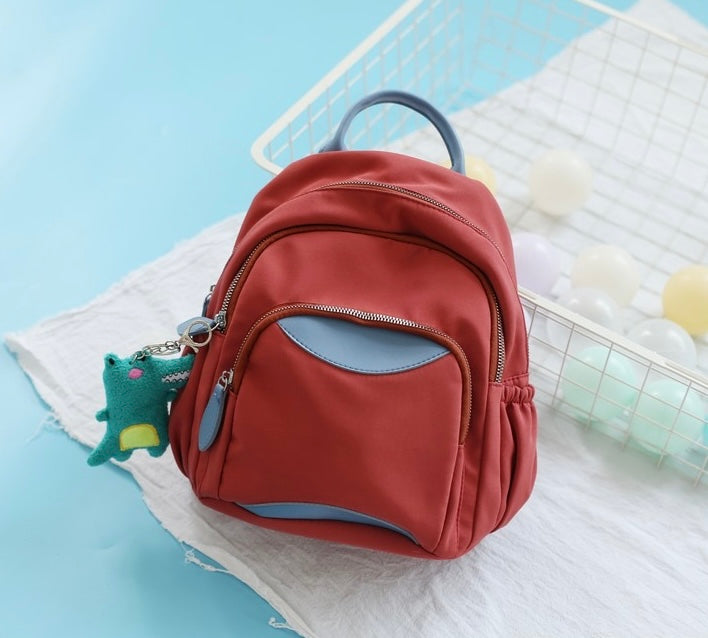 Casual mini cute backpack with crocodile accessory