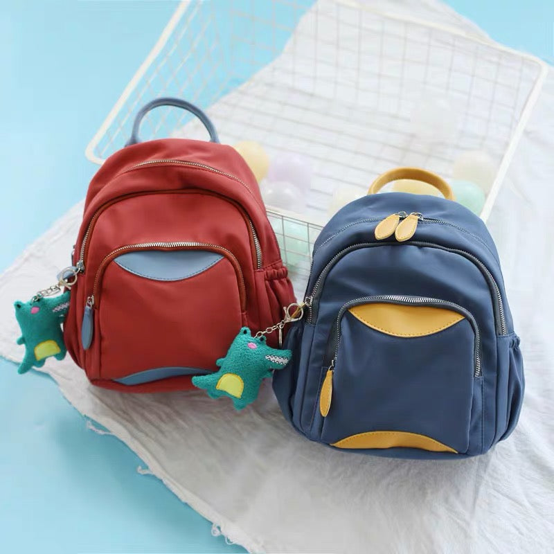 Casual mini cute backpack with crocodile accessory