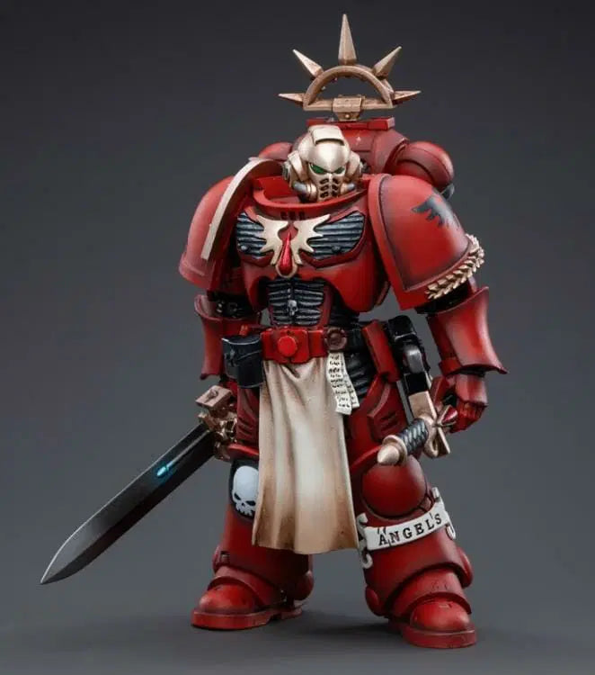 Joy Toy Blood Angels from Warhammer 40k to life with this new series of 1/18 scale figures. JoyToy Blood Angels Veteran Vigna is ready for a fight with his sword in hand. JoyToy, each figure includes interchangeable hands and weapon accessories and stands between 4″ and 6″ tall.