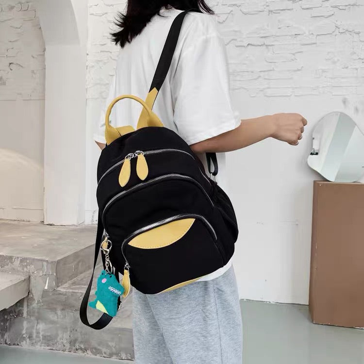 Casual mini cute backpack with crocodile accessory