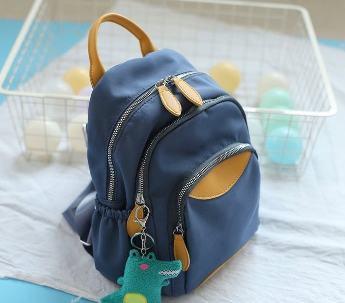 Casual mini cute backpack with crocodile accessory