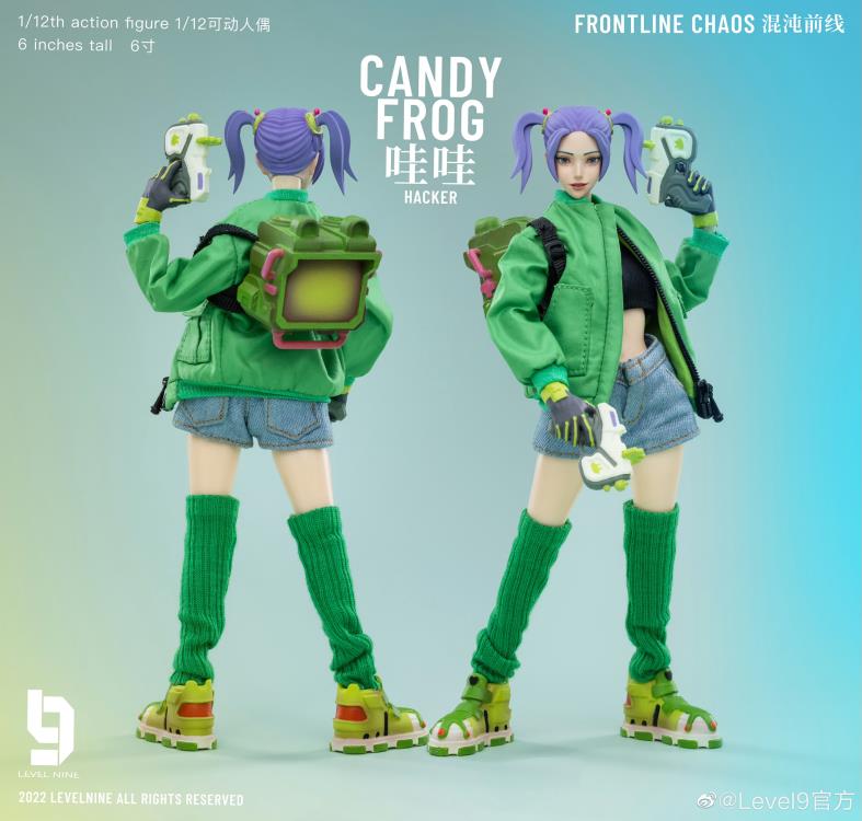 Joy Toy Frontline Chaos figure series continues in 1/12 Scale. Dressed in real cloth and stylish clothing, JoyToy Candyfrog Hacker figure is ready to run into battle with her trusty headset, backpack and weapon combos. 